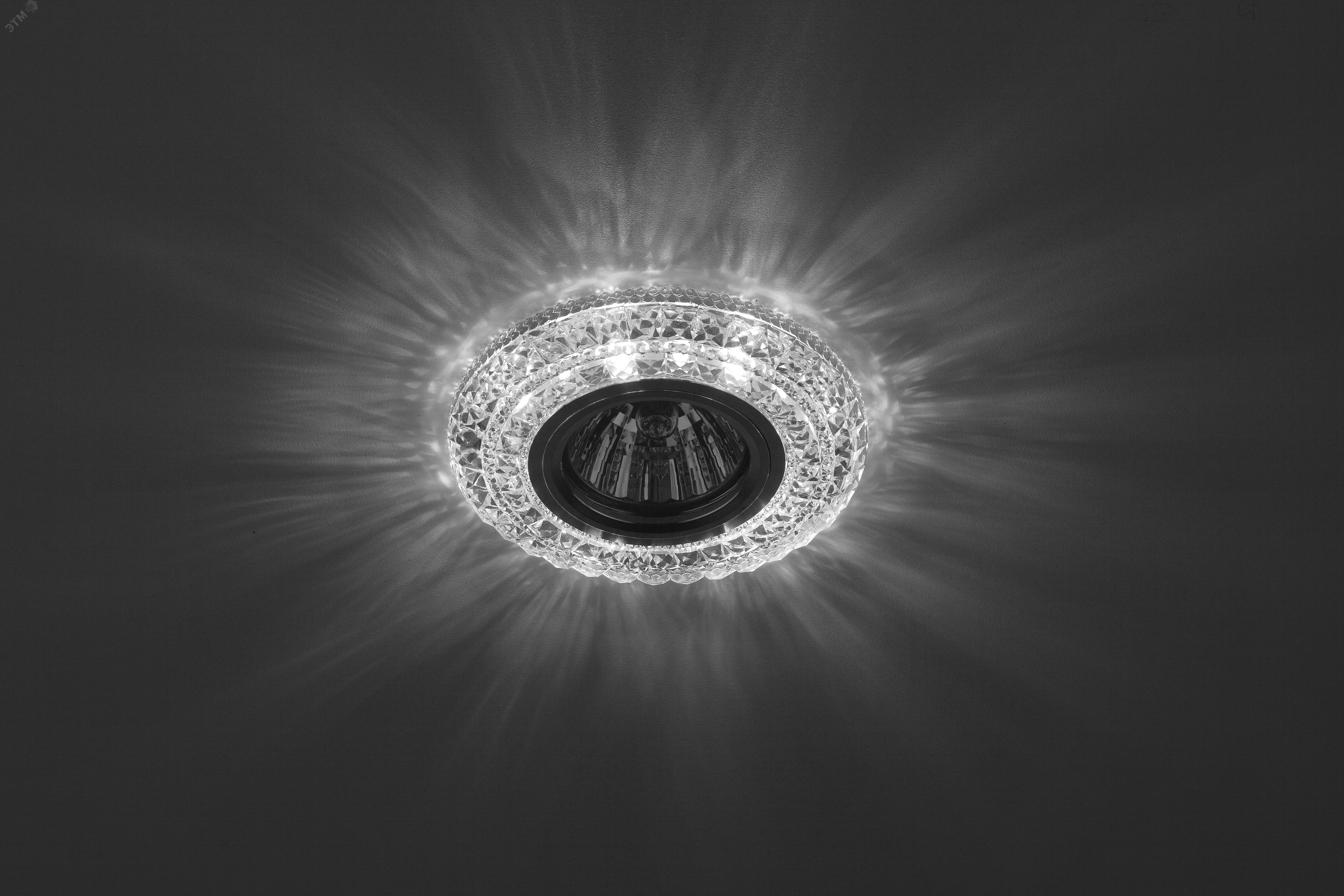 Точечный светильник декор c белой светодиодной подсветкой, DK LD3 SL/WH прозрачный Б0019202 ЭРА - превью 2