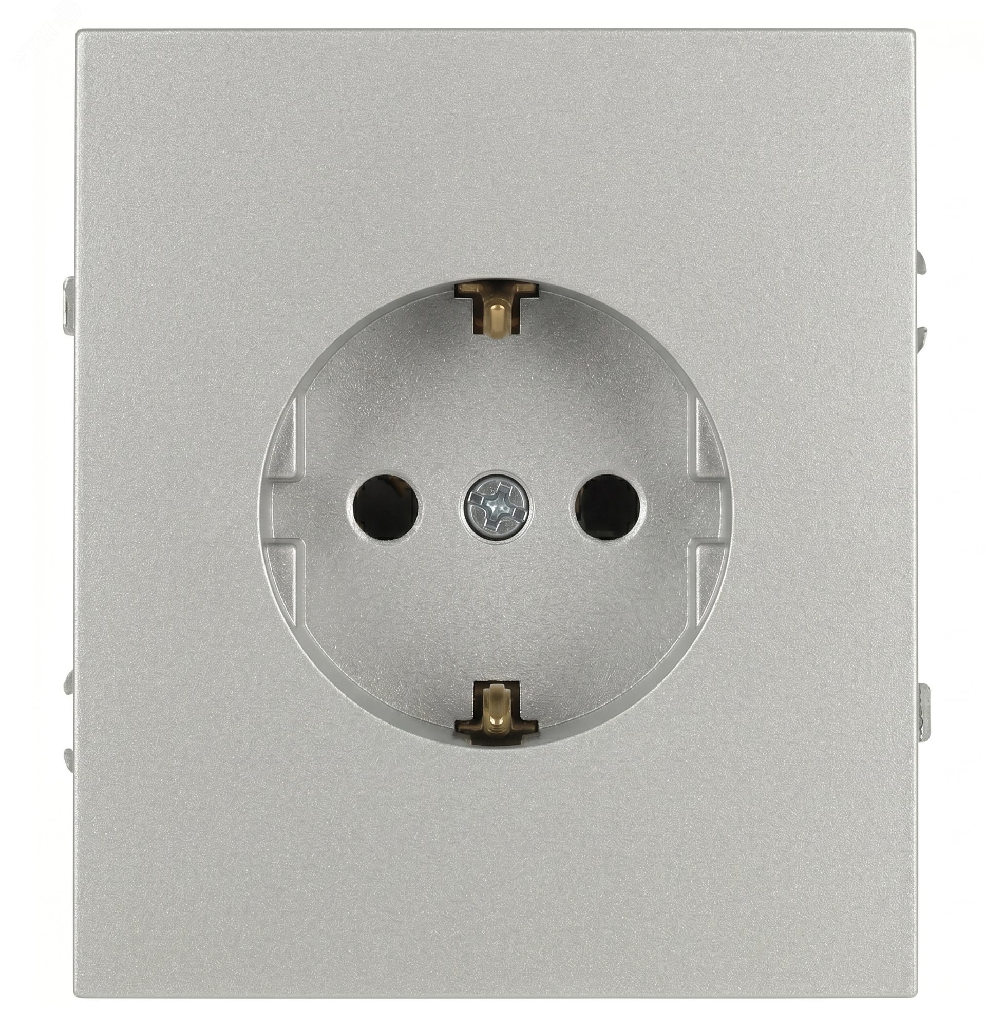 Изображение товара Розетка скрытого монтажа Schuko 16А-250В ЭРА Arktik (алюминий)