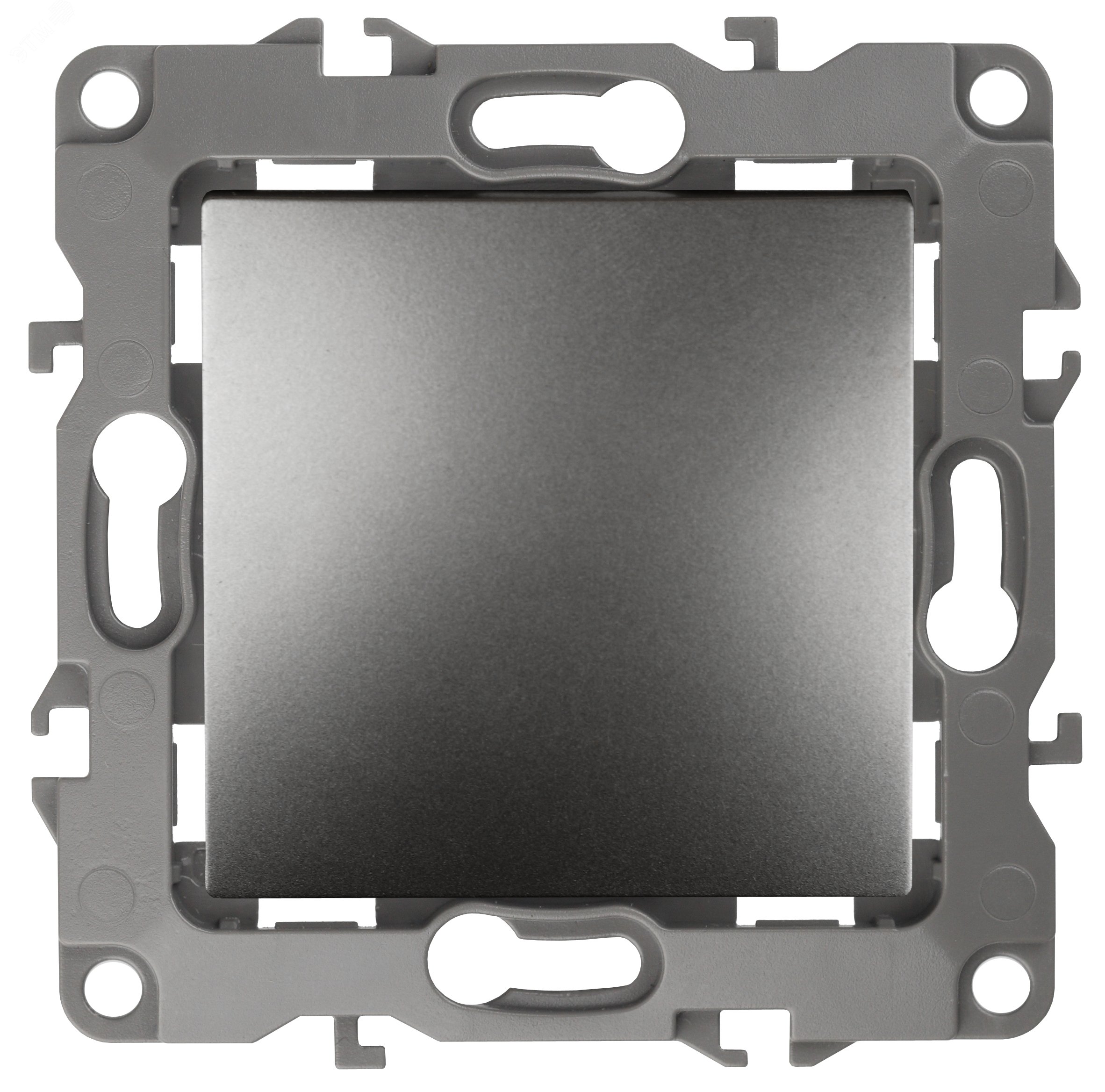 Изображение товара Кнопка Эра12 графит 10А 250В автоматический зажим монтаж