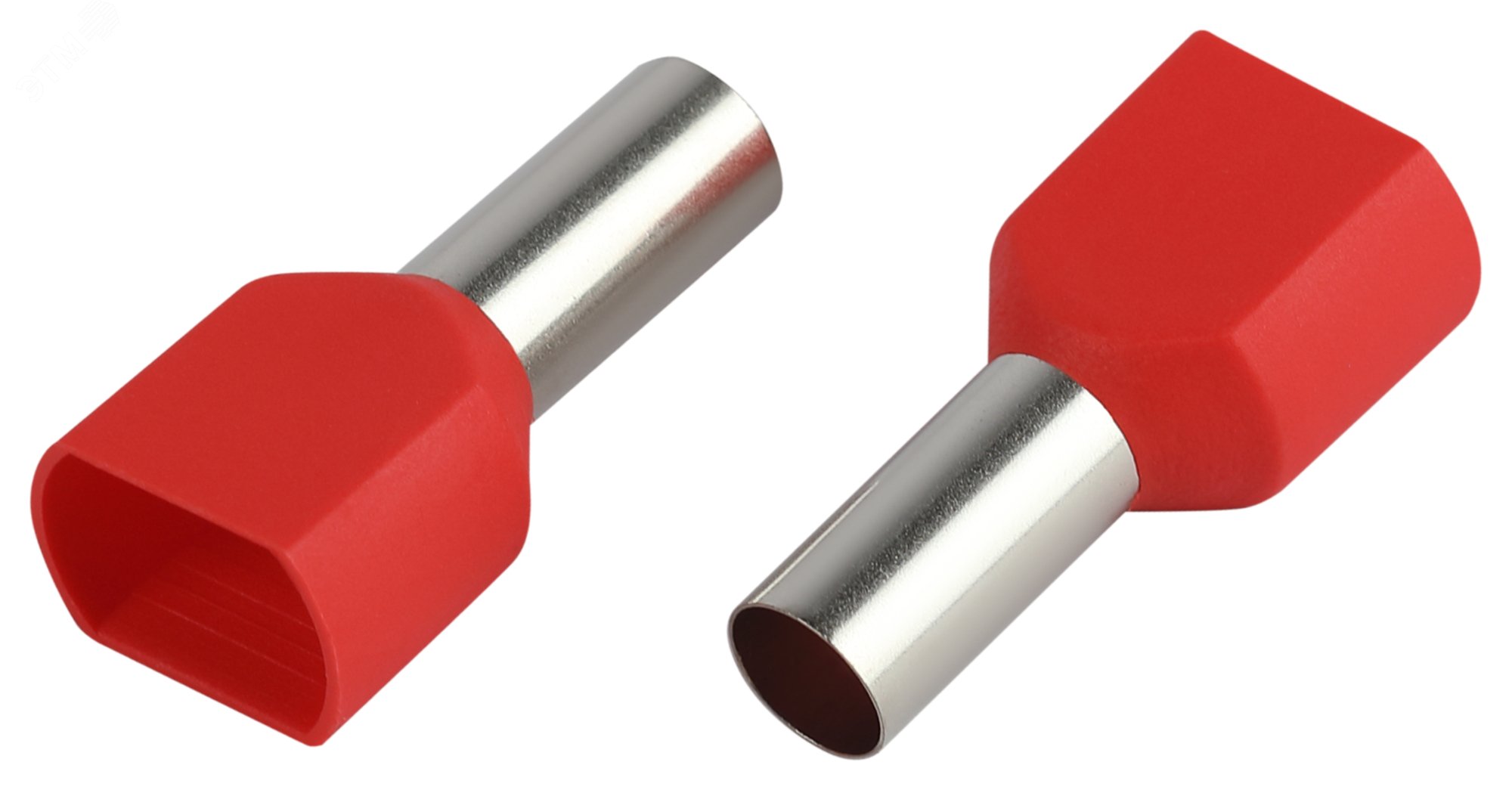 Изображение товара Наконечник-гильза с изолированным фланцем (упаковка 50 шт.) NO-225-107 (двойной) НШвИ(2) 10,0-14 (уп)