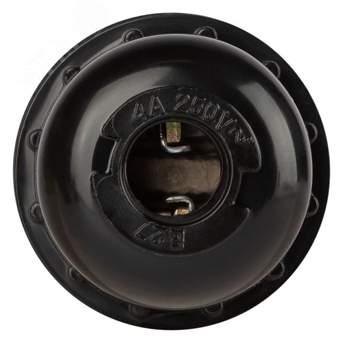 Патрон Е27 подвесной бакелит черный - фото 3