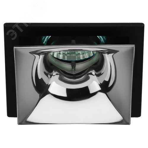 Светильник встраиваемый декоративный KL102 BK/CH MR16 GU5.3 черный хром - фото 4