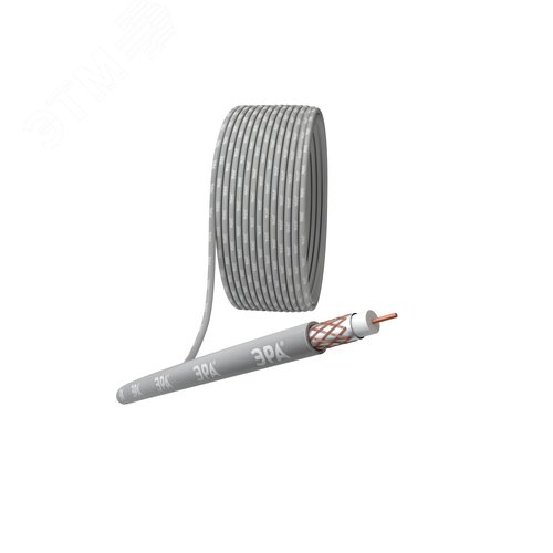 Изображение товара Кабель коаксиальный RG-6U 75 Ом Cu, оплётка Cu 64% нг(АHF серый 100м R-64-HF100 (м)