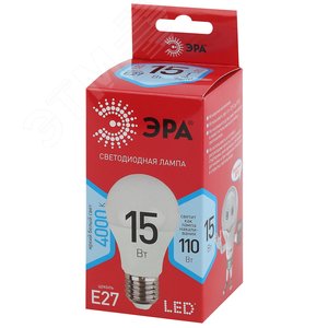 Лампа светодиодная LED 15 Вт 1200Лм 4000К груша нейтральный E27 220-240В LED A60-15W-840-E27 Red Line - фото 2