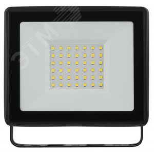 Прожектор светодиодный ДО-50 Вт 3000К 4000 Лм IP65 черный 50w теплый 200-240В LPR-023-0-30K-050 - фото 2