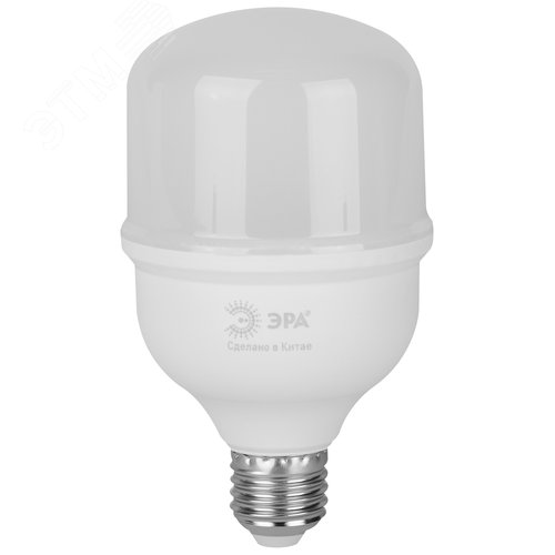 Лампа светодиодная высокой мощности LED 40 Вт 4000Лм 4000К T80 нейтральный E27/E40 (переходник) 170-265В LED POWER T80-40W-840-E27/E40 Green Line - фото 1