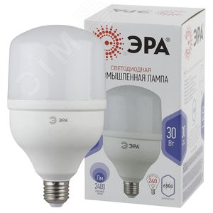 Лампа светодиодная LED 30 Вт 2400Лм 6500К T100 холодный E27 170-265В LED POWER T100-30W-6500-E27 - фото 1