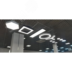 Светильник подвесной светодиодный 28Вт 1900Лм 4000К IP40 600х600х80 белый Geometria Igrek SPO-141-W-40K-028 - фото 7