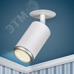 Светильник встраиваемый алюминиевый KL106 WH/SL MR16 GU5.3 белый/серебро матовый - фото 6