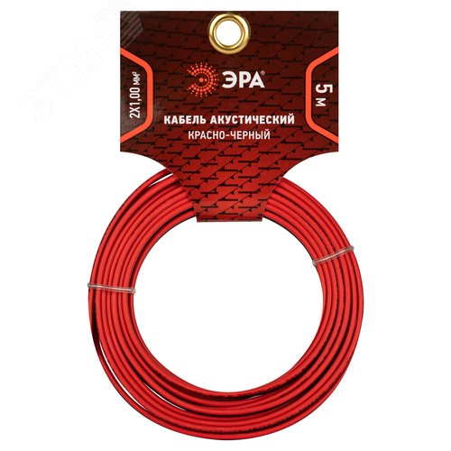 Акустический кабель 2х1,00 мм2 красно-черный, 5м A-100-RB-5 - фото 2