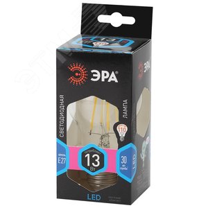 Лампа светодиодная декоративная LED 13 Вт 1690Лм 4000К груша, филамент нейтральный E27 230В F-LED A60-13W-840-E27 - фото 2