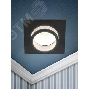 Светильник встраиваемый алюминиевый KL88 BK MR16/GU5.3 черный - фото 2