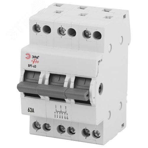 Изображение товара Выключатель-разъединитель трехпозиционный ВН-63 PRO V RT 63-3-16 3Р 16А (шт)