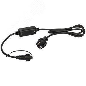 Изображение товара Шнур питания ERAPS-K800х800 Вт 6А каучук черный (шт)