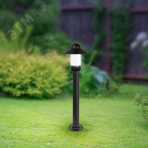 Светильник садово-парковый НТУ 01-60-009 Поллар напольный черный IP54 Е27 max60Вт h860мм - фото 9