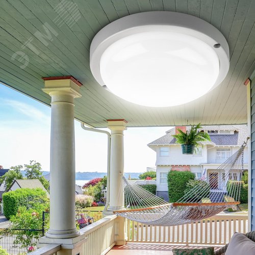 Светильник светодиодный SPB-201-1-40К-008 микроволн. датчик движения IP65 8Вт 4000К КРУГ - фото 6