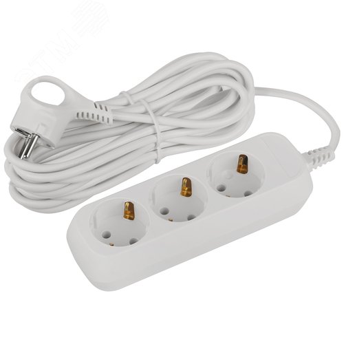 Изображение товара Удлинитель электрический 3 розетки с заземлением 7м ПВС 3x1мм2 UDL-16-370-E Greenline (шт)