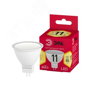 Лампа светодиодная LED 11 Вт 880Лм 2700К софит теплый GU5.3 220-240В LED MR16-11W-827-GU5.3 Red Line - фото 1