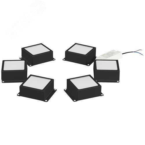 Светильник светодиодный 36Вт 4000К 3420Лм IP40 89x89x40 черный грильято 100х100 6 штук SPO-646-3-4K-B6 - фото 7