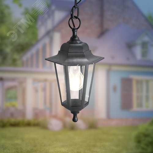 Светильник подвесной НСУ 06-60-00 шестигранный черный IP44 Е27 max60Вт - фото 3