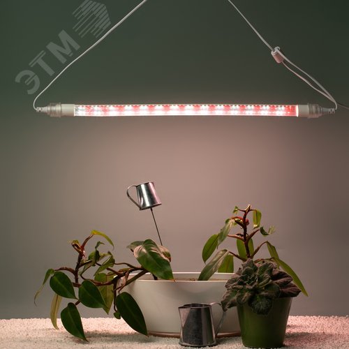 Светильник для растений, фитолампа светодиодная линейная FITO-9W-Rа90-Т8+FITO-Holder IP65 2хG13 с выключателем, 1.5м - фото 12