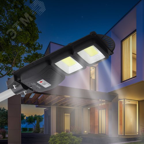 Светильник консольный на солнечной батарее, COB,40W, с датчиком движения, ПДУ, 750lm, 5000К, IP65 - фото 11