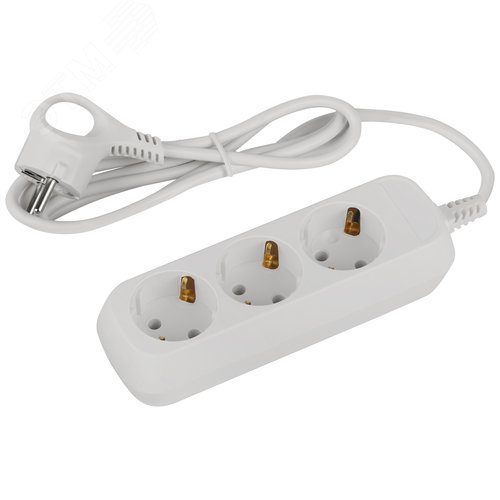 Изображение товара Удлинитель электрический 3 розетки с заземлением 1,5м ПВС 3x0.75мм2 UDL-10-315-E Greenline (шт)