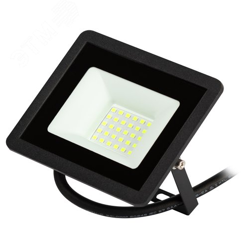 Прожектор светодиодный ДО-30 Вт зеленый цвет свечения 3000 Лм IP65 200-240В черный корпус 30w LPR-025-GREEN-030 - фото 1