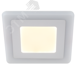 Светильник светодиодный квадратный c cиней подсветкой LED 9W 540Лм 220V 4000K LED 4-9 BL Б0017496 ЭРА - 4