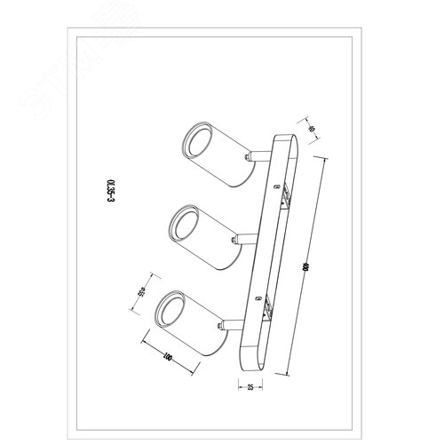 Светильник настенно-потолочный спот OL35-3 WH MR16 GU10 IP20 белый хром - фото 9