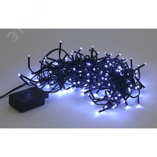 Гирлянда LED Нить Мишура 3,9 м зеленый провод, холодный свет, 220V ENIN - GC - фото 6