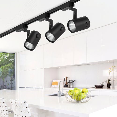 Светильник светодиодный трековый на шинопровод TR1 - 10 BK 10 Вт черный COB (30/360) - фото 6