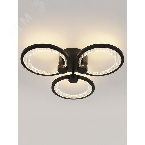 Светильник светодиодный потолочный ДПБ-46Вт 2 327Лм Модерн с ДУ Odry CLL-1-46-RC BK - фото 7