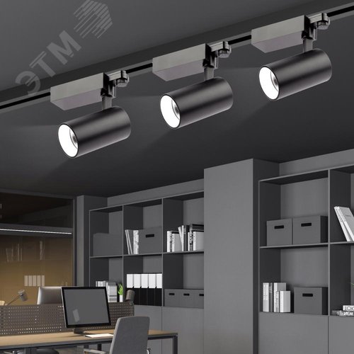 Светильник трековый трёхфазный SТR-30-36-40K-B30 узкий луч 4000K черный - фото 8