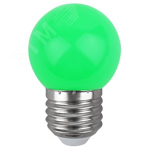 Лампа светодиодная для Белт-Лайт диод. шар, зел., 4SMD, 1W, E27 ERAGL45-E27 LED Р45-1W-E27 Б0049574 ЭРА - 2