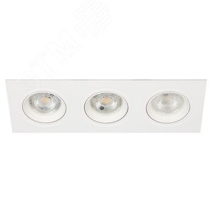 Светильник встраиваемый декоративный KL92-3 WH MR16/GU5.3 белый, пластиковый (MR16/GU5.3 в комплект не входит) - фото 1