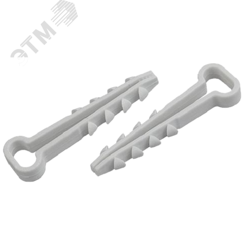 Дюбель-хомут для плоского кабеля 5-8 мм белый (10 штук) NO-224-562 - фото 2