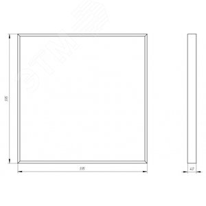 Светильник светодиодный с проводом, рассеиватель призма 38Вт 4000К 3990Лм 595х595x40 SPO-910-1-40K-038 - фото 4