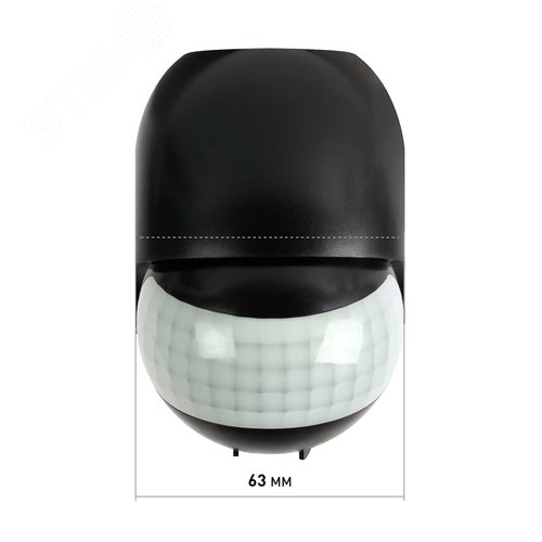 Датчик движения настенный инфракрасный 1200 Вт 180 градусов IP44, черный MD 011 - фото 7