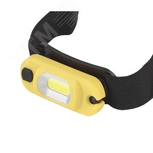 Изображение товара Фонарь налобный светодиодный 3Вт 145Лм IP20 COB 4 режима Аккумуляторный Рабочий Практик GA-801 жёлто-черный (шт)
