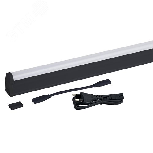 Изображение товара Светильник линейный светодиодный ДПО с выключателем черный L874мм LLED-01-12W-4000-B 12Вт 4000K (шт)