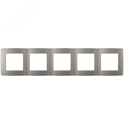 Изображение товара Рамка для розеток и выключателей 5 постов титан пластик ЭРА 12 12-5005-16 (шт)