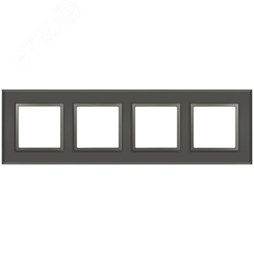 Изображение товара Рамка для розеток и выключателей 4 поста титан пластик ЭРА Elegance 14-5104-16 (шт)