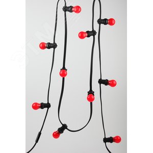 Лампа светодиодная декоративная LED 3 Вт 30Лм 3000К груша красный, белт-лайт E27 220-240В ERARL50-E27 - фото 6