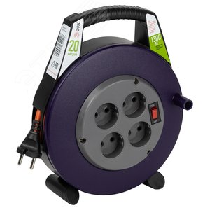 Изображение товара Удлинитель силовой BPx-4-2x0,75-20m в закрытом корпусе без заземления с выключателем 4 розетки 20м ПВС 2x0,75мм2 6А (шт)