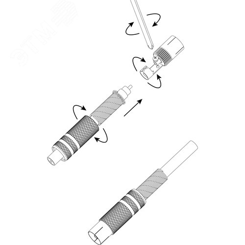 Разъем R-TV02 гнездо TV c пружиной никель - фото 2