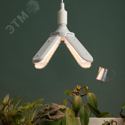 Фитолампа для растений светодиодная GREEN LINE ФИТО-40W-PFR-E27-GR 4-х лепестковая полного спектра 40 Вт Е27 - фото 6