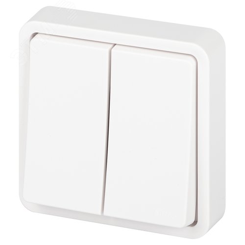 Изображение товара Переключатель Эксперт 11-1526-01 двойной IP55, 10АХ-250В, СУ, белый (шт)