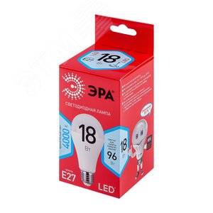 Лампа светодиодная LED 18 Вт 1440Лм 4000К груша нейтральный E27 220-240В LED A65-18W-840-E27 Red Line - фото 2