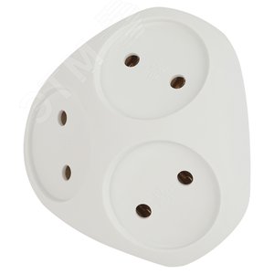 Изображение товара Разветвитель электрический SPx-3-W на 3 розетки без заземления 10А белый (шт)